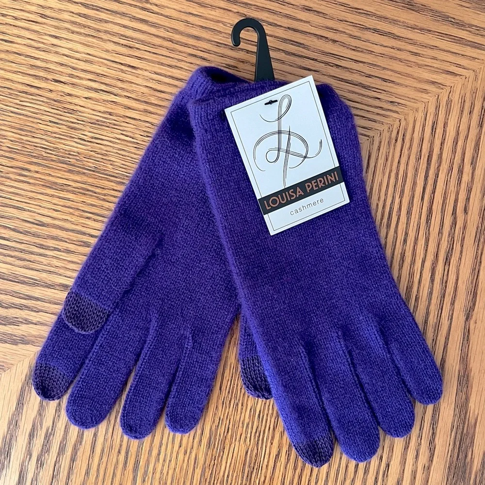 LOUISA PERINI Cashmere Gloves - Purple